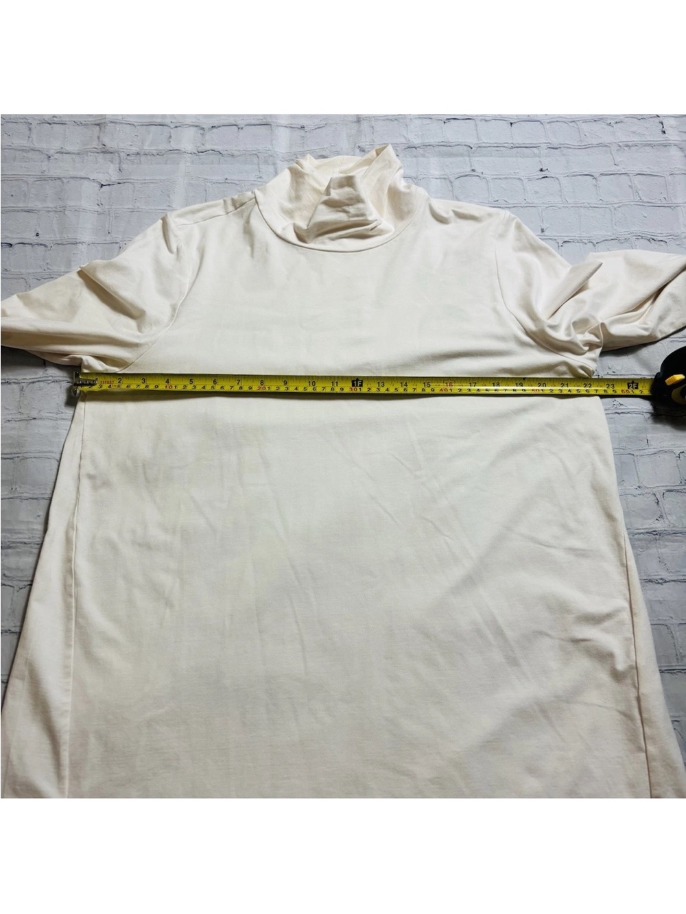 J.Jill Luxe Supima Turtleneck Tunic Long Sleeve Top Ivory Size XL Women's - Picture 6 of 10